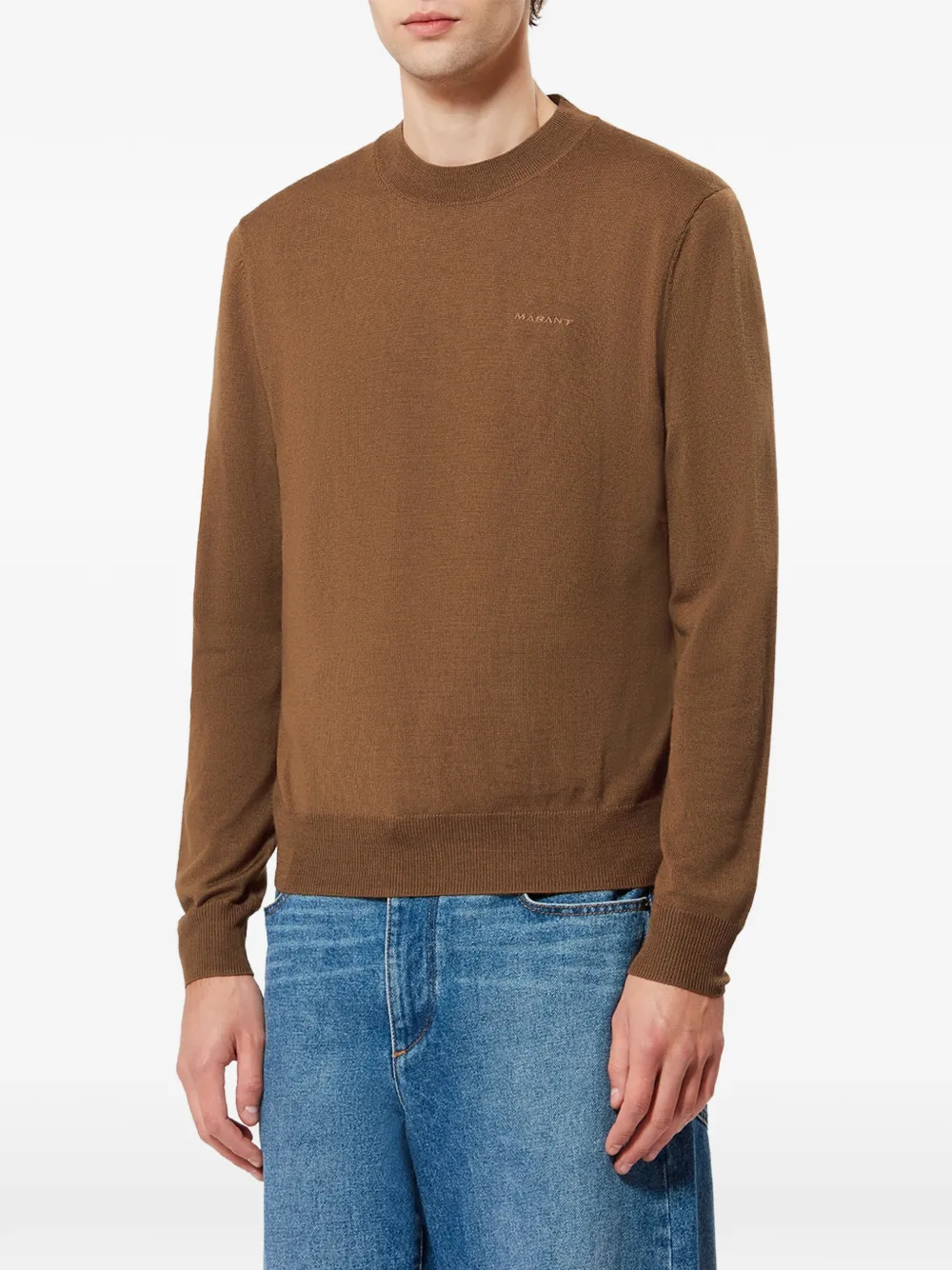  Marant Basile Embroidered Sweater - Brown 