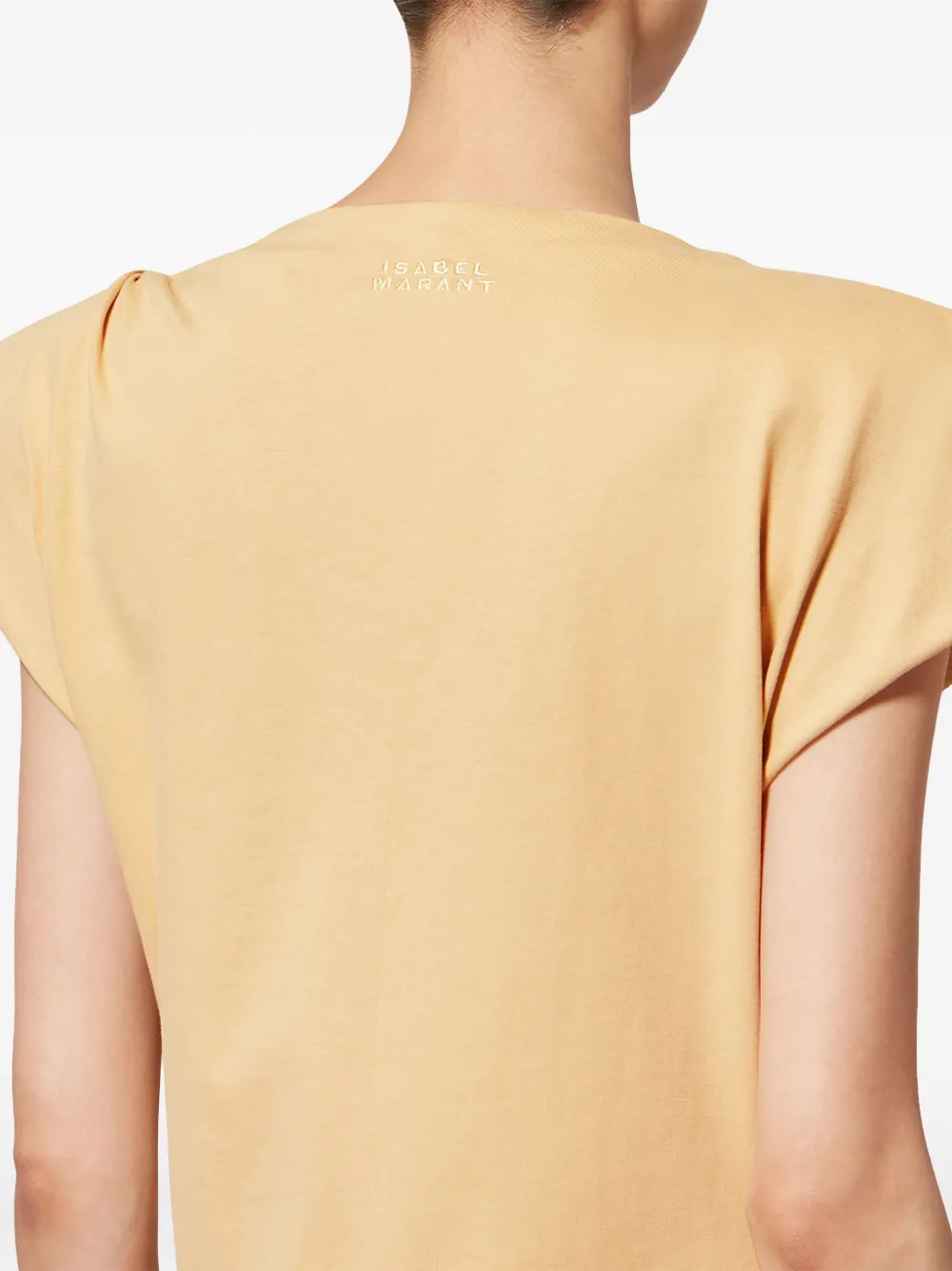 Isabel Marant Nadela Ruched Slit Maxi Dress In Yellow