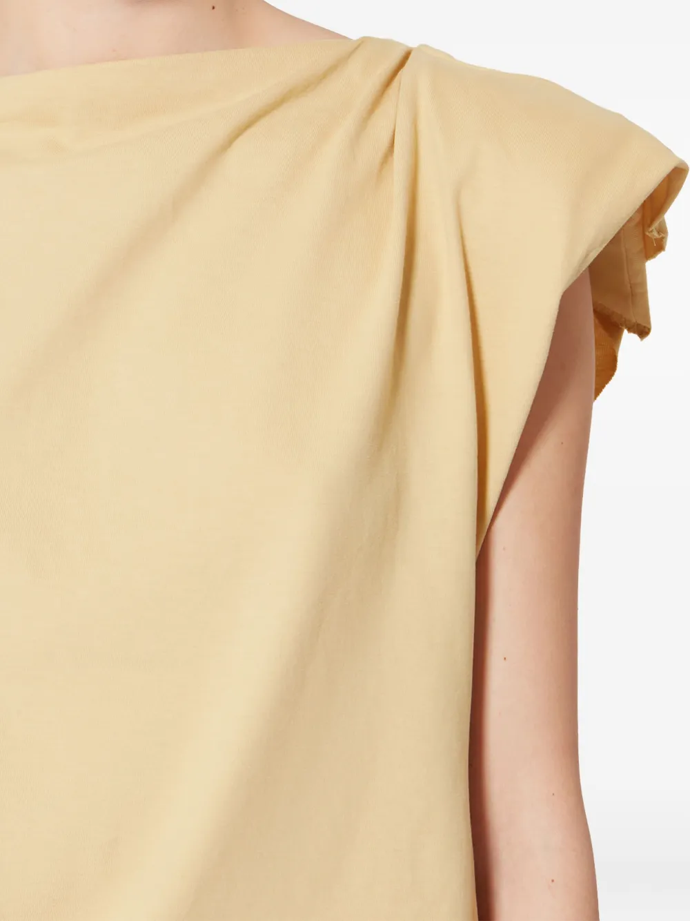 Isabel Marant Sebani Draped Asymmetric Tee T-shirt In Yellow