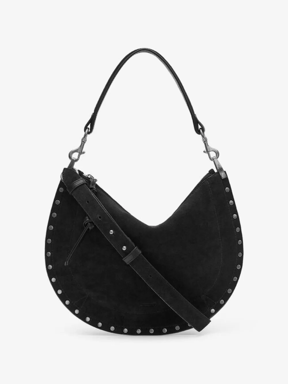 ISABEL MARANT Oskan studded zip shoulder strap - Blau