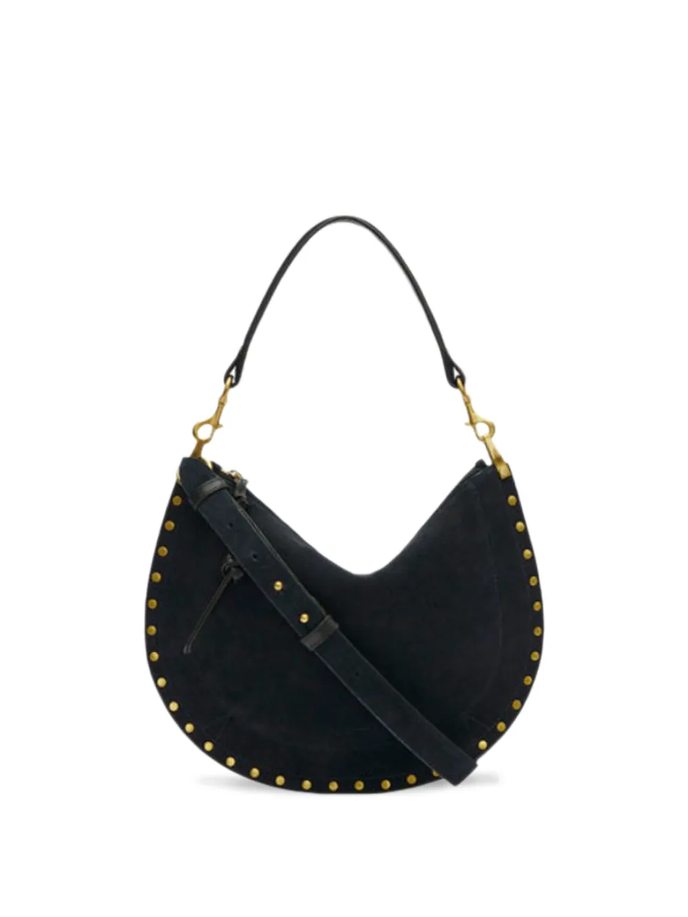 ISABEL MARANT Oskan studded zip shoulder strap - Blu