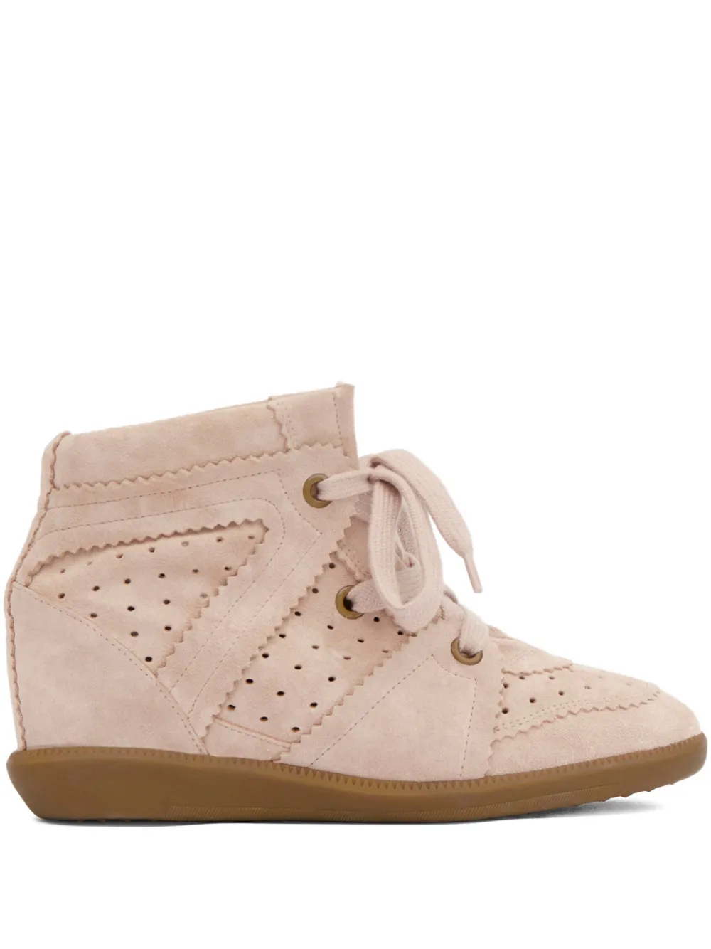 ISABEL MARANT Sneakers Bobby con orlo a smerlo 50mm - Rosa