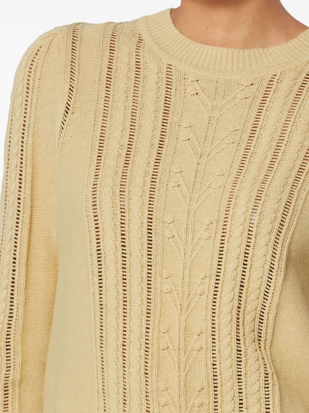Isabel Marant Étoile Kalyn Openwork Sweater In Yellow