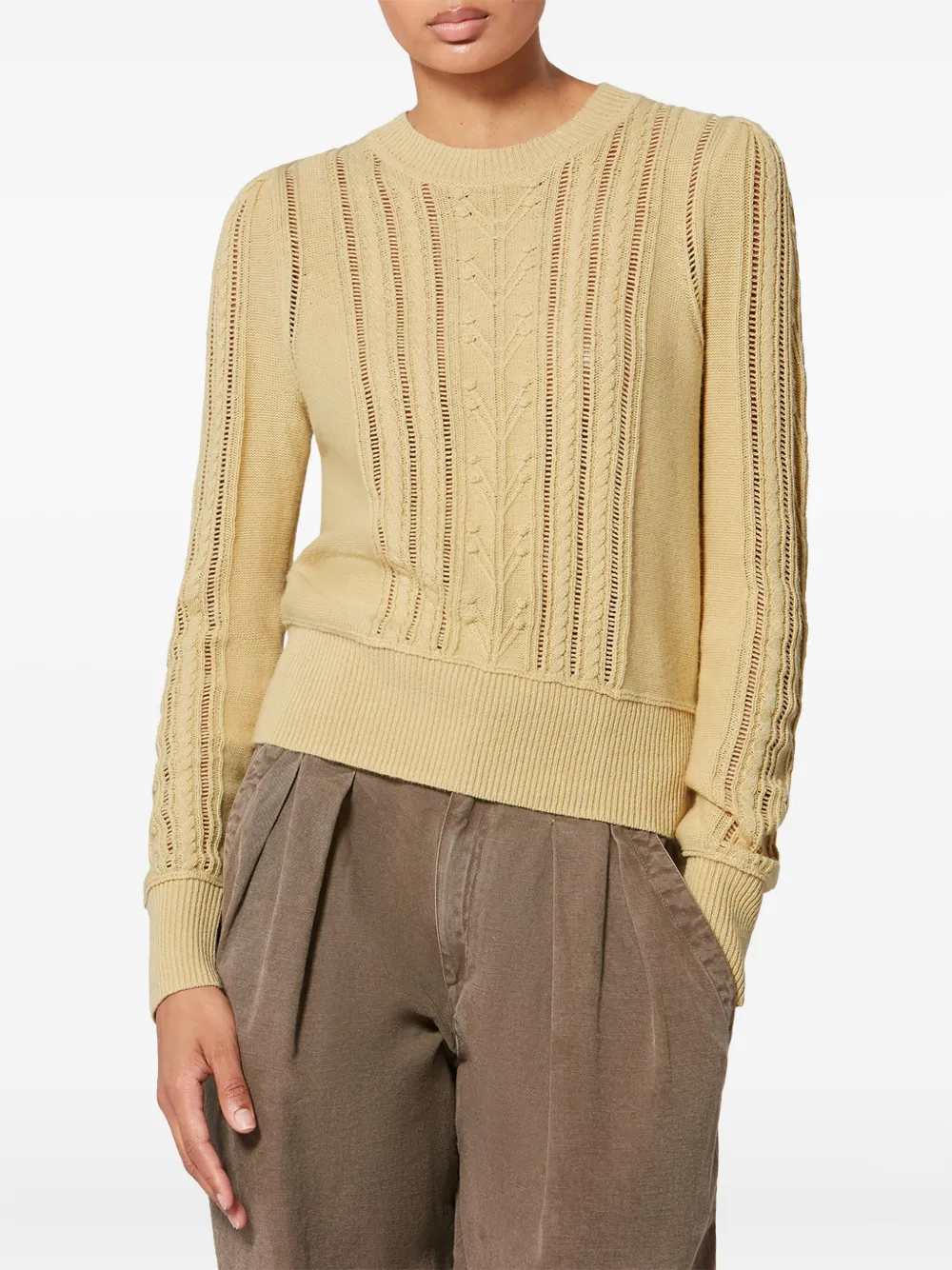 Isabel Marant Étoile Kalyn Openwork Sweater In Yellow