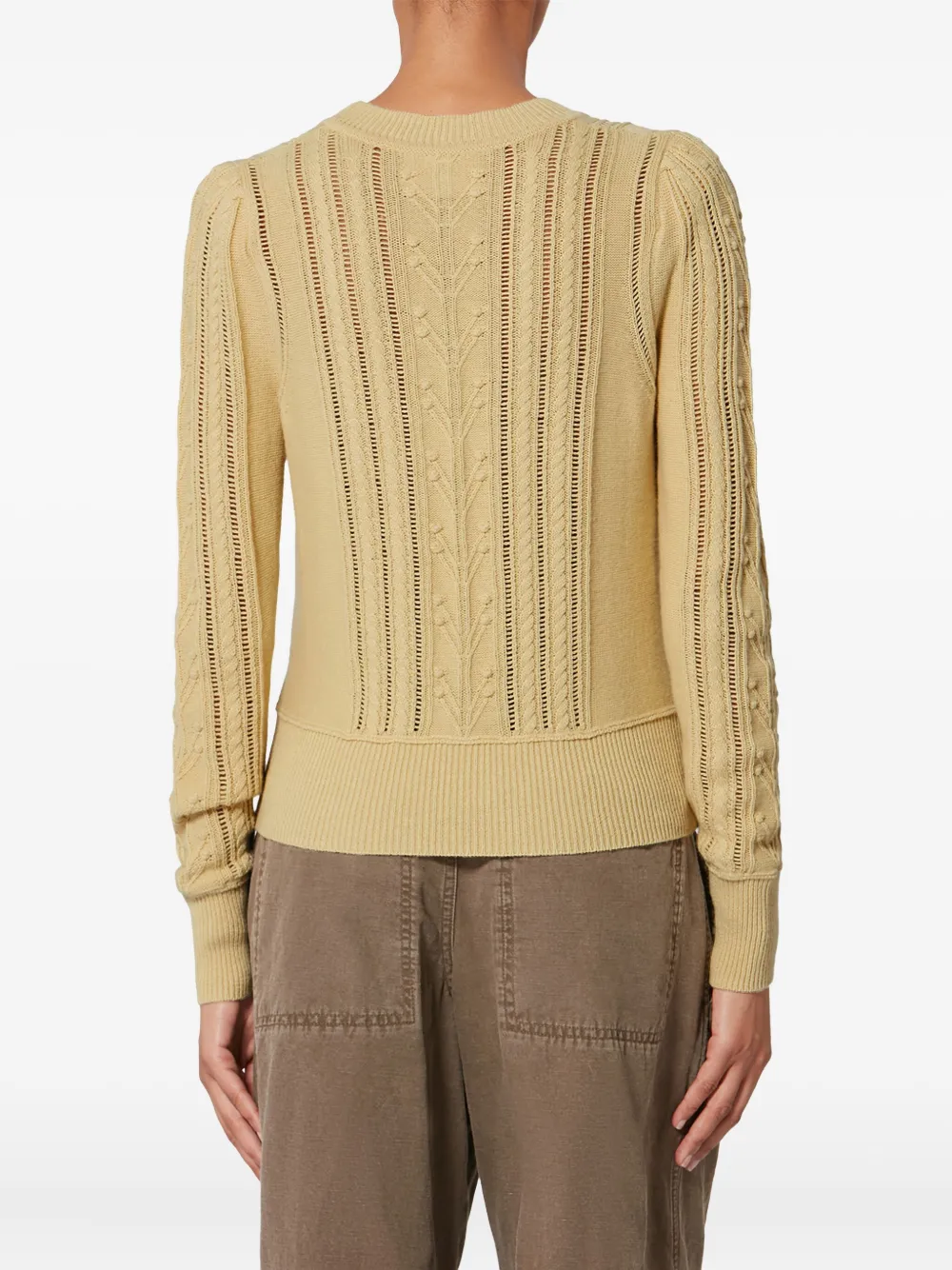 Isabel Marant Étoile Kalyn Openwork Sweater In Yellow