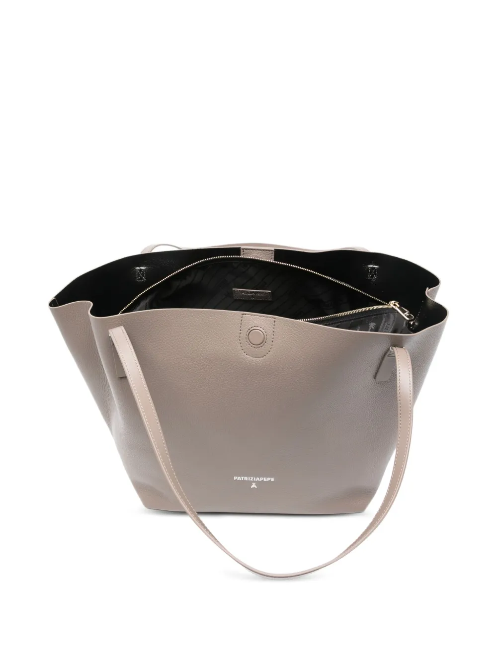 Patrizia Pepe Schoudertas met logo Beige