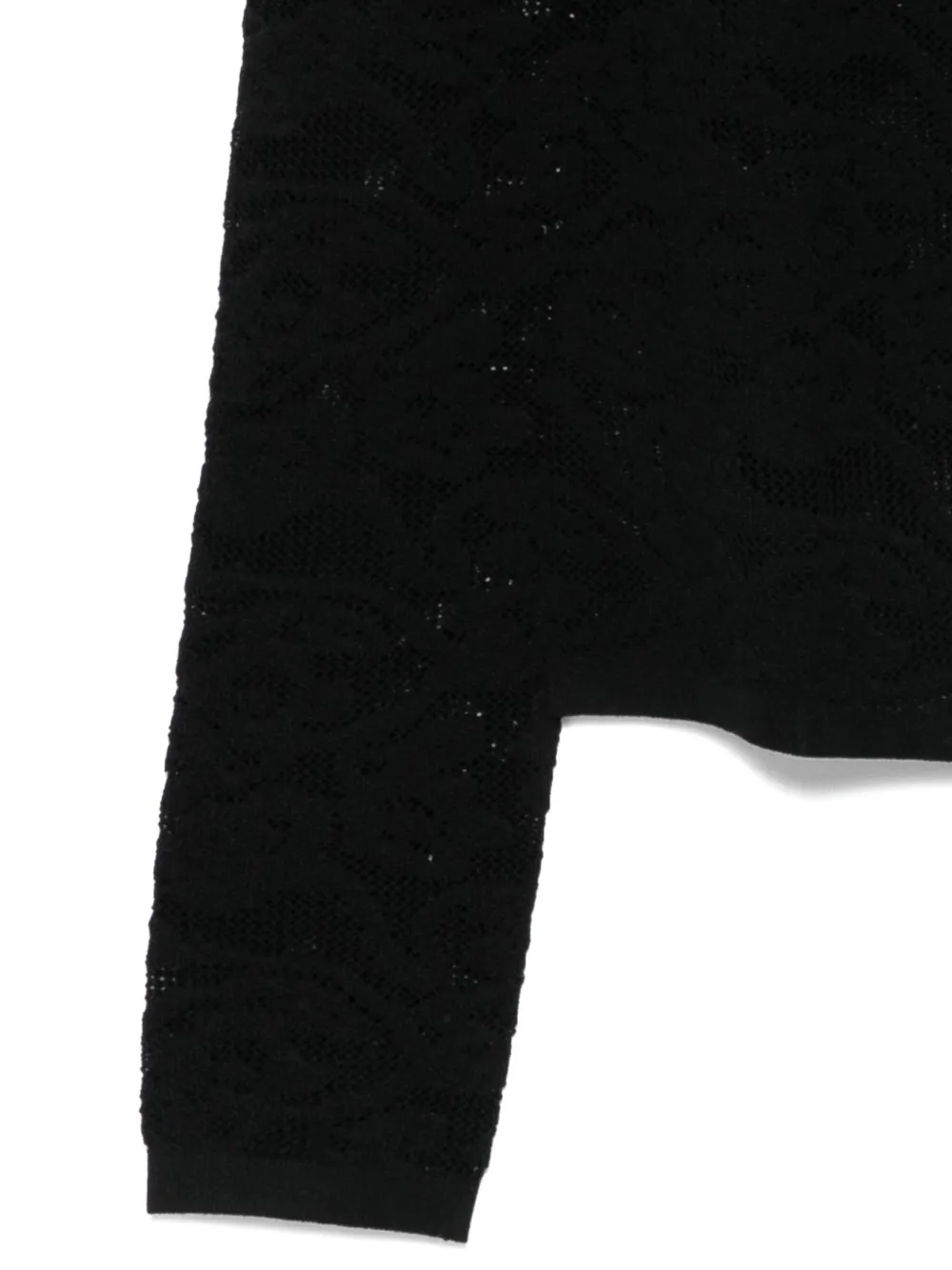 Patrizia Pepe Long-sleeved Sweater In Black