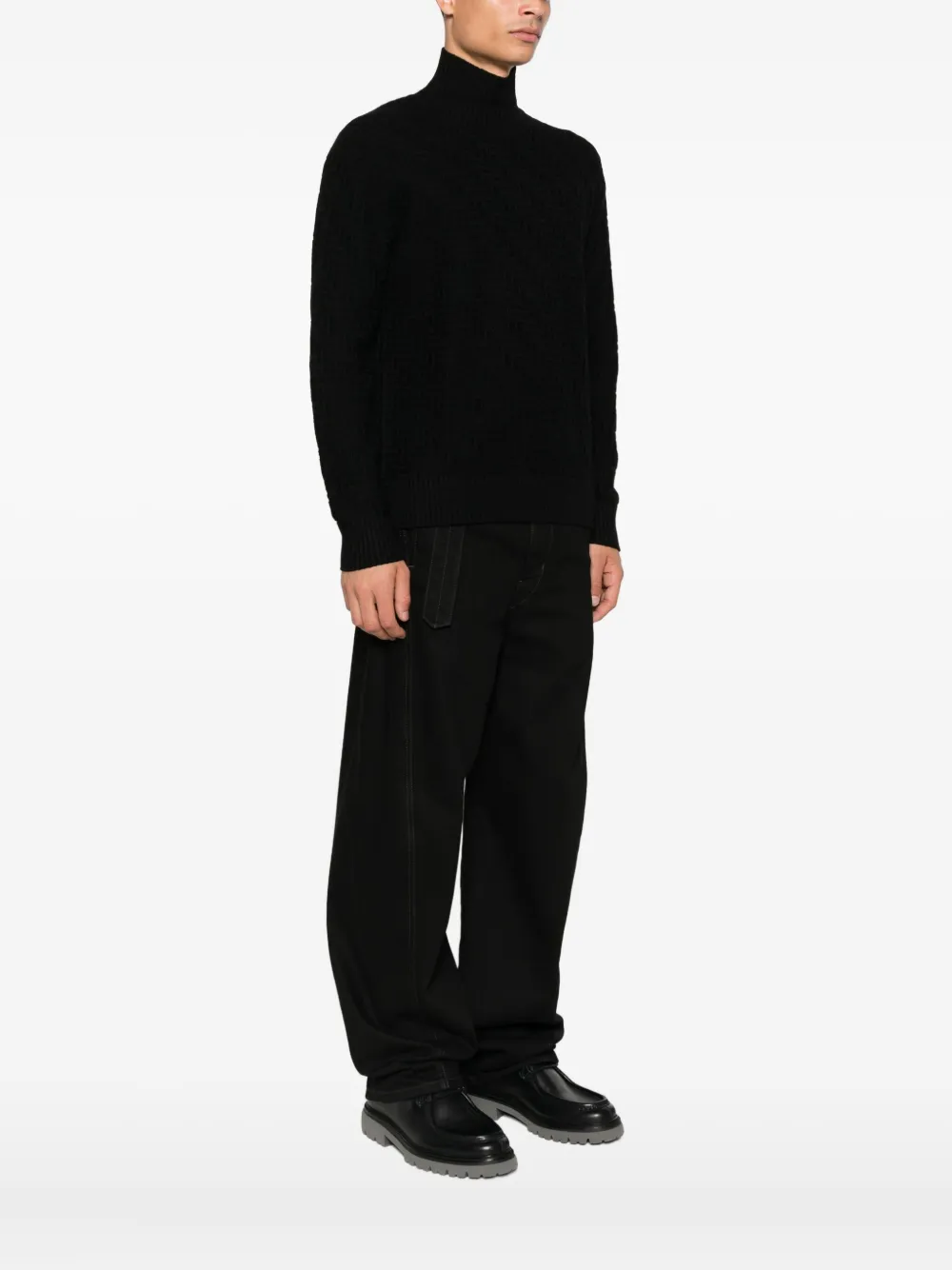 Paolo Pecora Merino Wool Jumper In Black