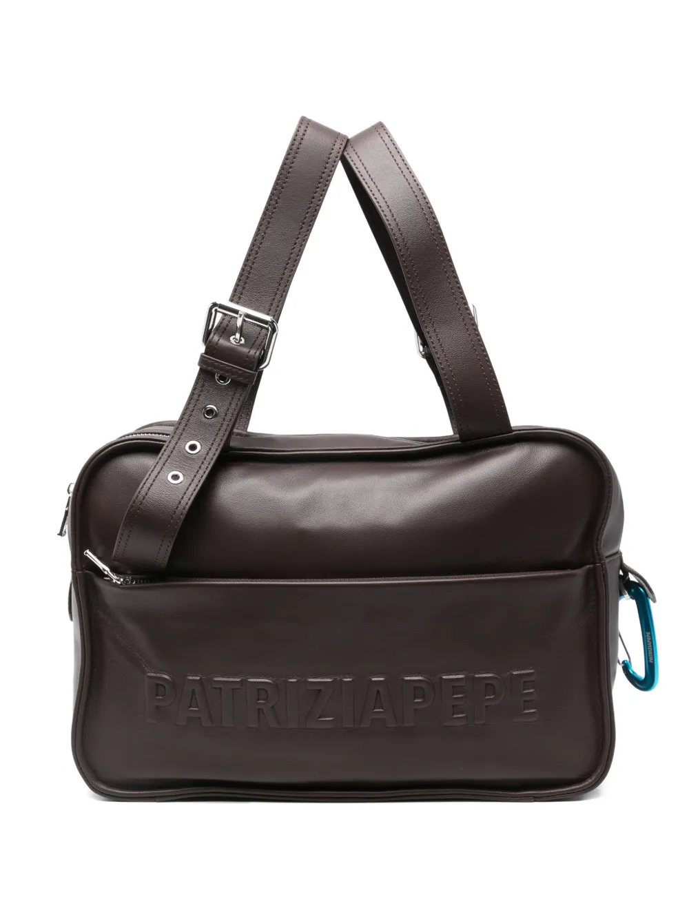 Patrizia Pepe Logo-embossed Shoulder Bag In Brown