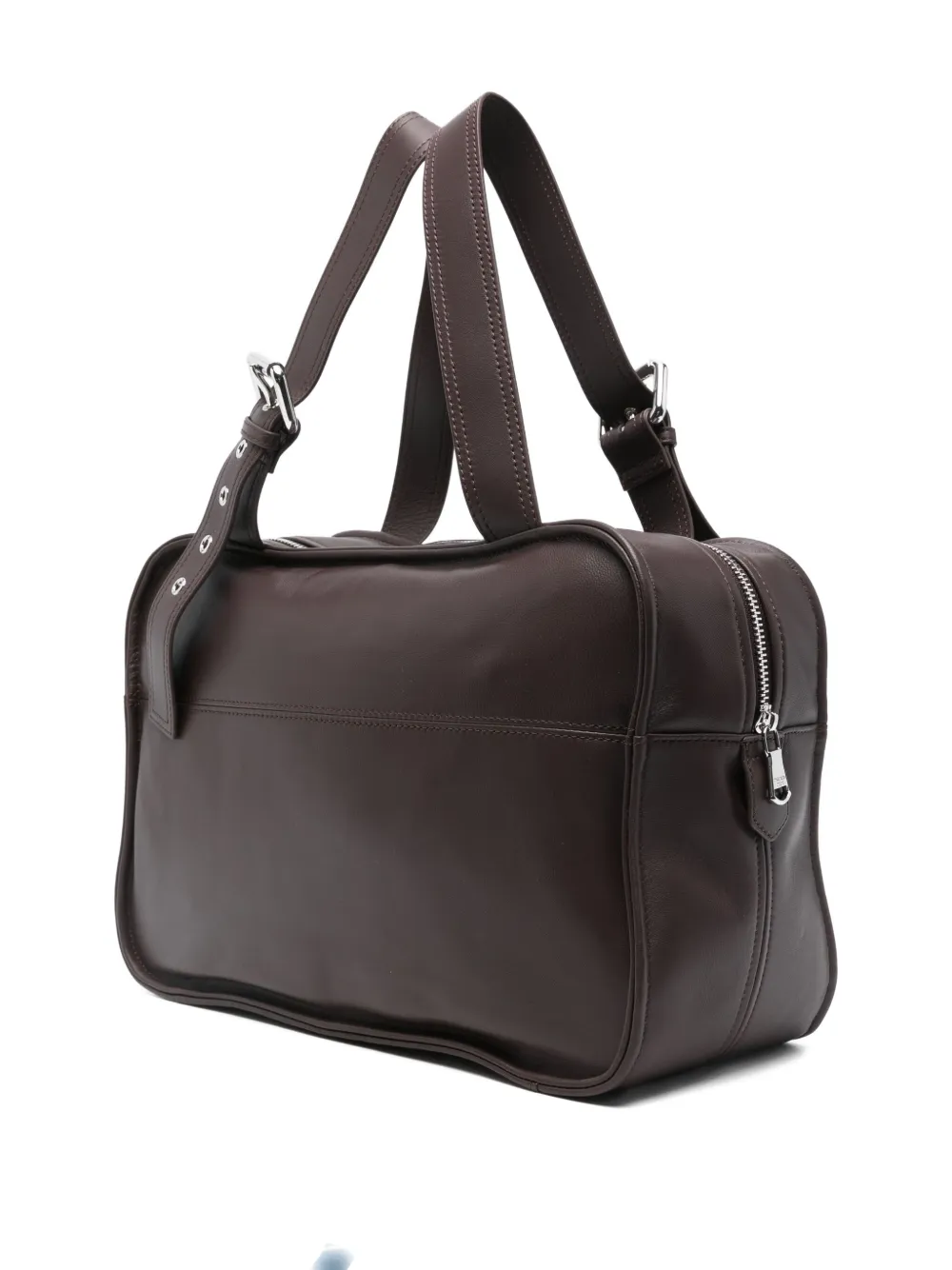 Patrizia Pepe logo-embossed shoulder bag - Bruin
