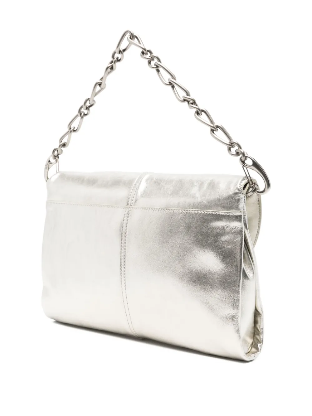 Patrizia Pepe metallic-effect shoulder bag - Zilver