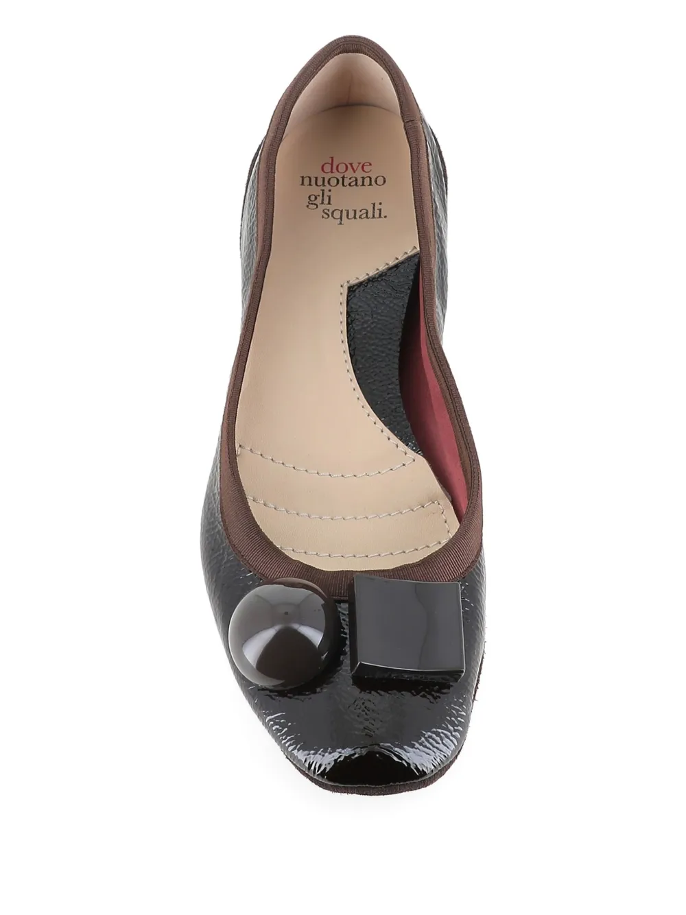 Dove Nuotano Gli Squali Where Sharks Swim Becky Ballet Flats In Brown