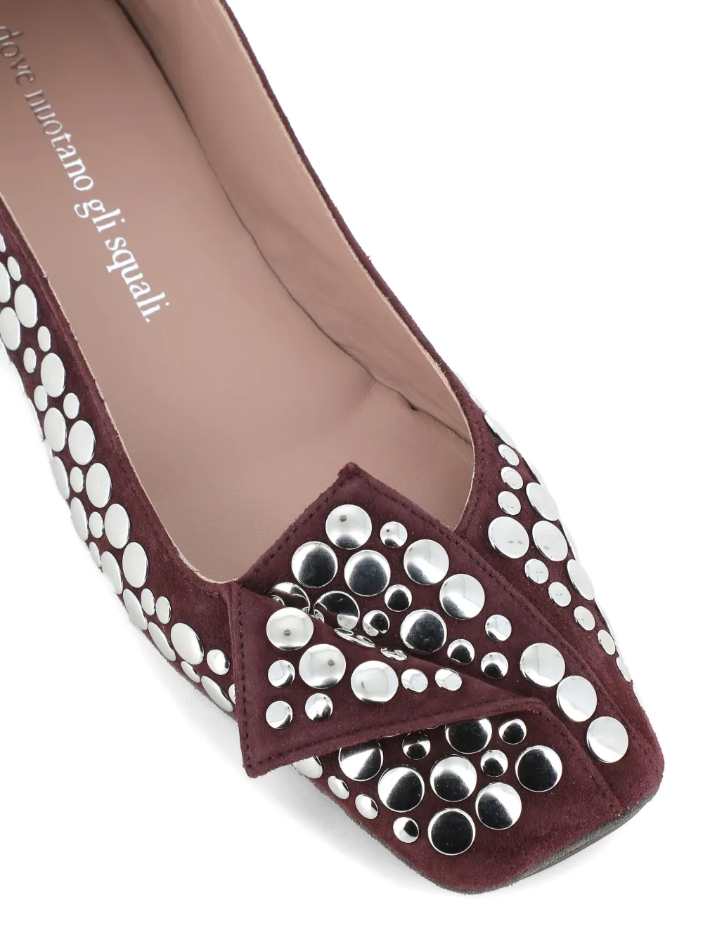 Dove Nuotano Gli Squali Where Sharks Swim Studded Ballet Flats In Brown