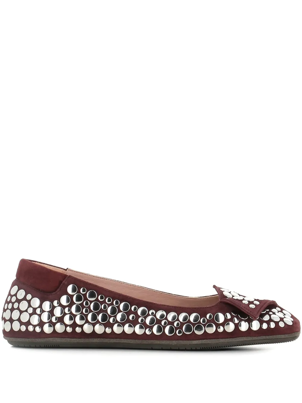 Dove Nuotano Gli Squali Where Sharks Swim Studded Ballet Flats In Brown