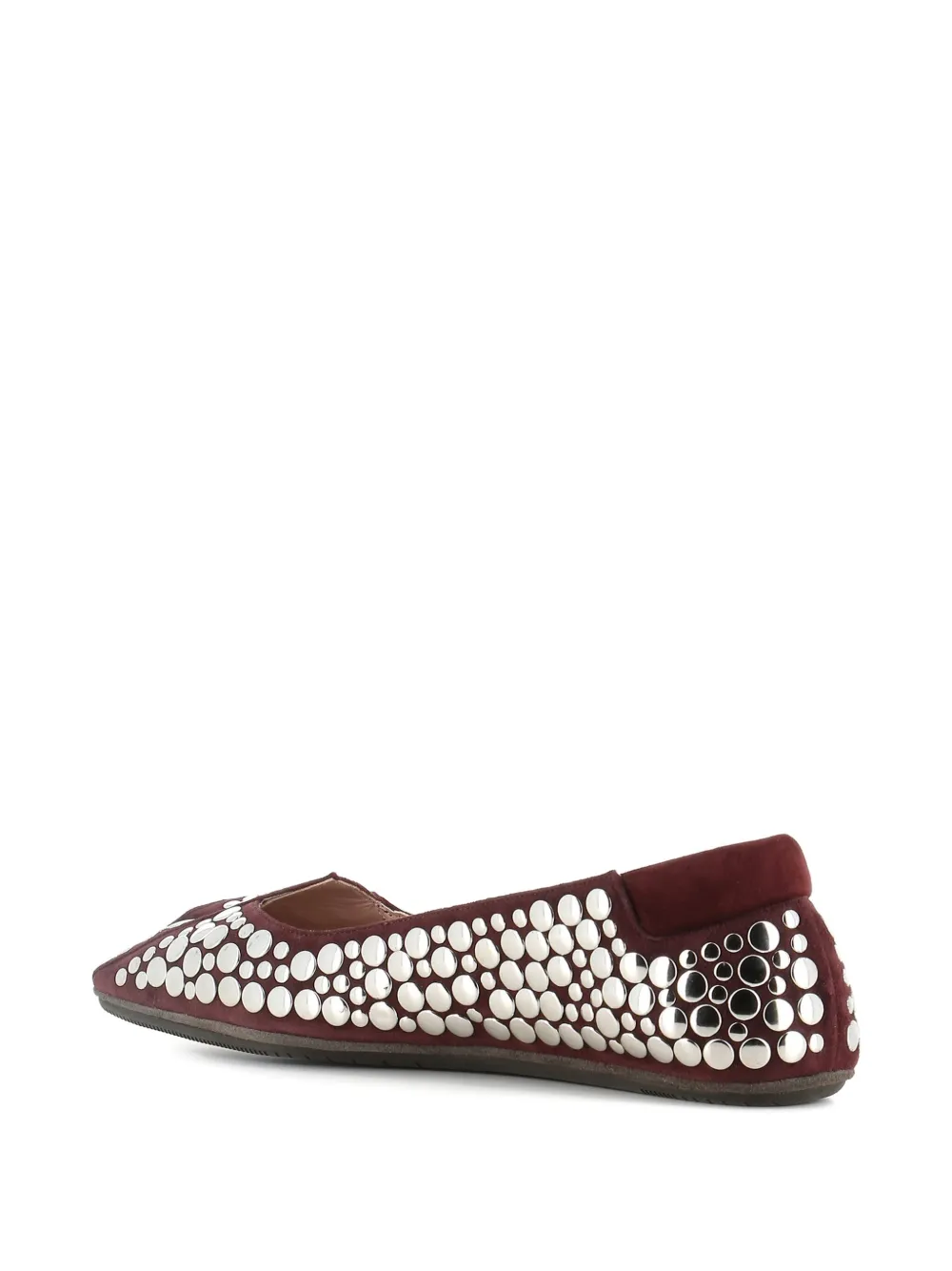 Dove Nuotano Gli Squali Where Sharks Swim Studded Ballet Flats In Brown