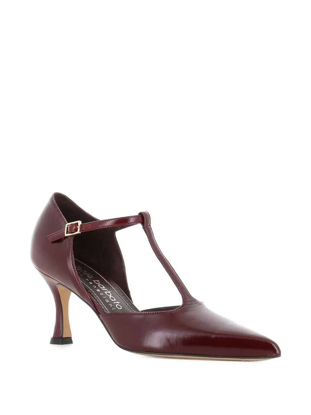 Antonio Barbato Maestri Veneziani 70mm T-strap Buckle Pumps In Burgundy
