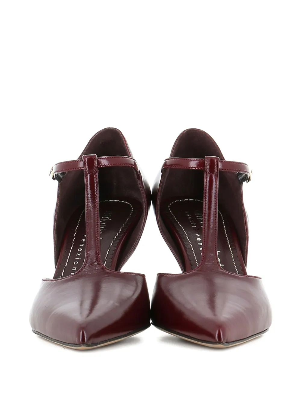 Antonio Barbato Maestri Veneziani 70mm T-strap Buckle Pumps In Burgundy