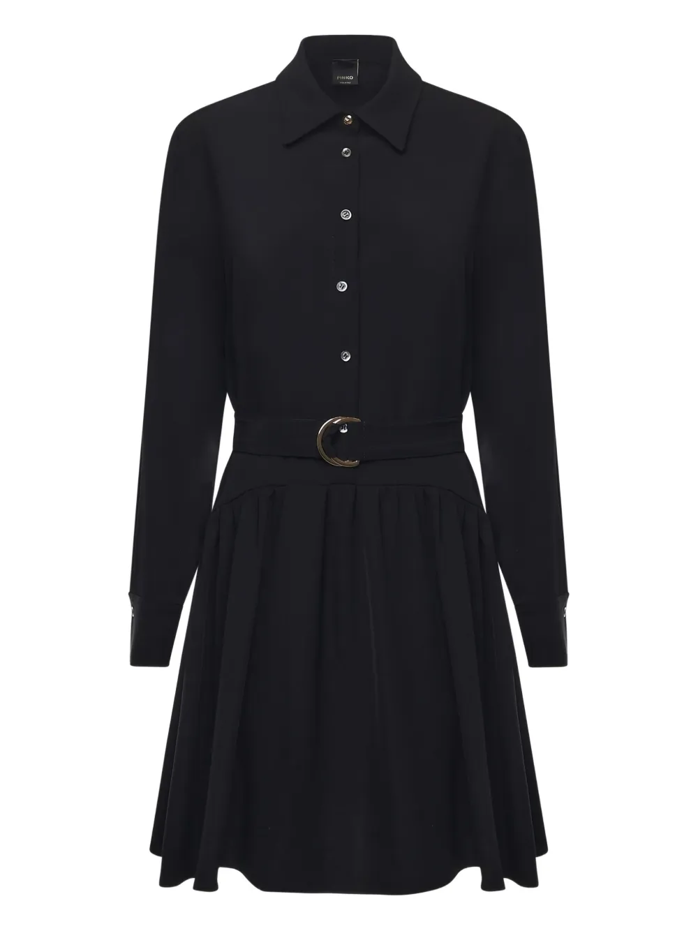 PINKO buttoned belted dress - Nero