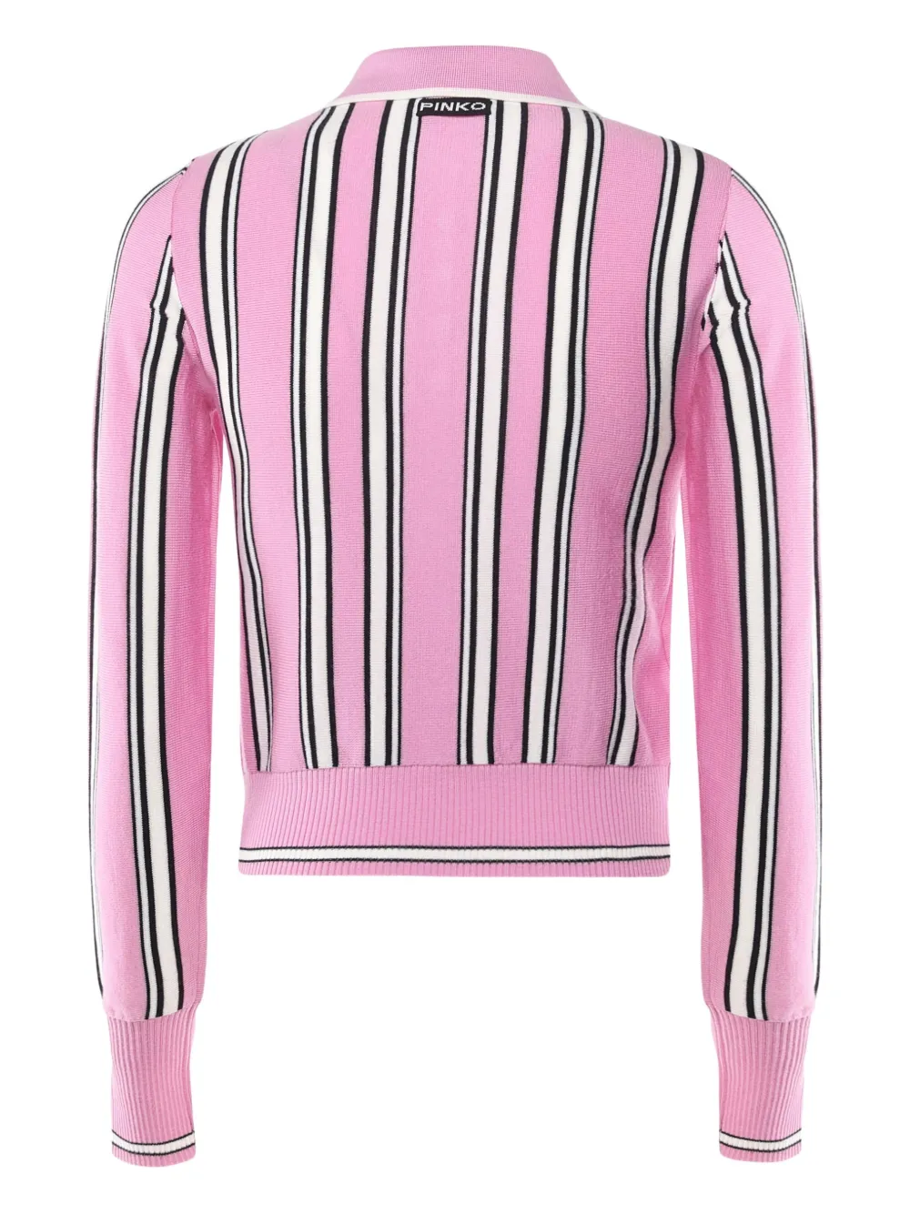 PINKO striped polo knitwear - Roze