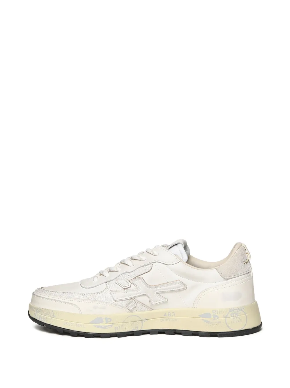 Premiata 7738 sneakers met logopatch Beige