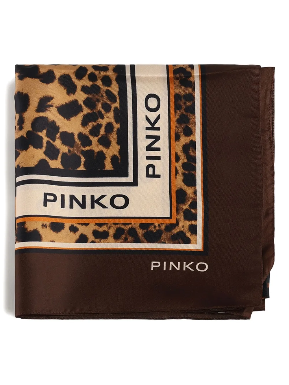 PINKO leopard print scarf - Marrone