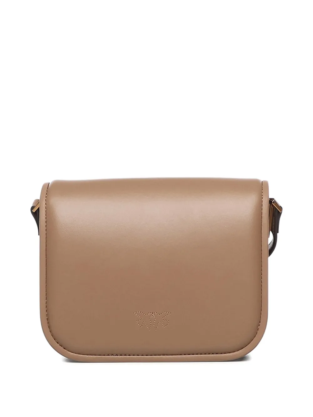 PINKO Love Box leather shoulder bag - Bruin