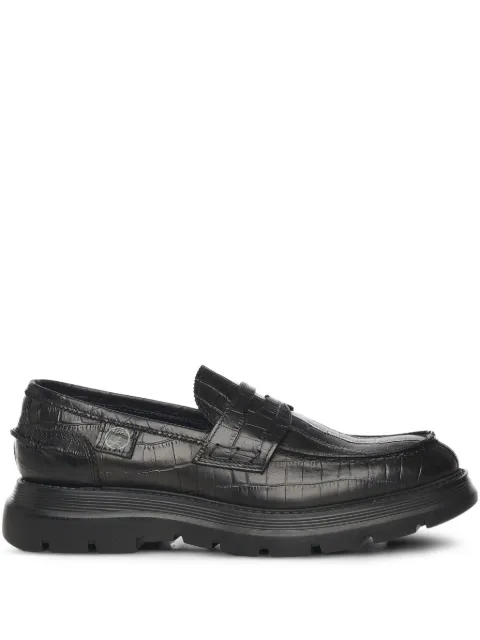Giuliano Galiano mocasines con efecto de piel de cocodrilo