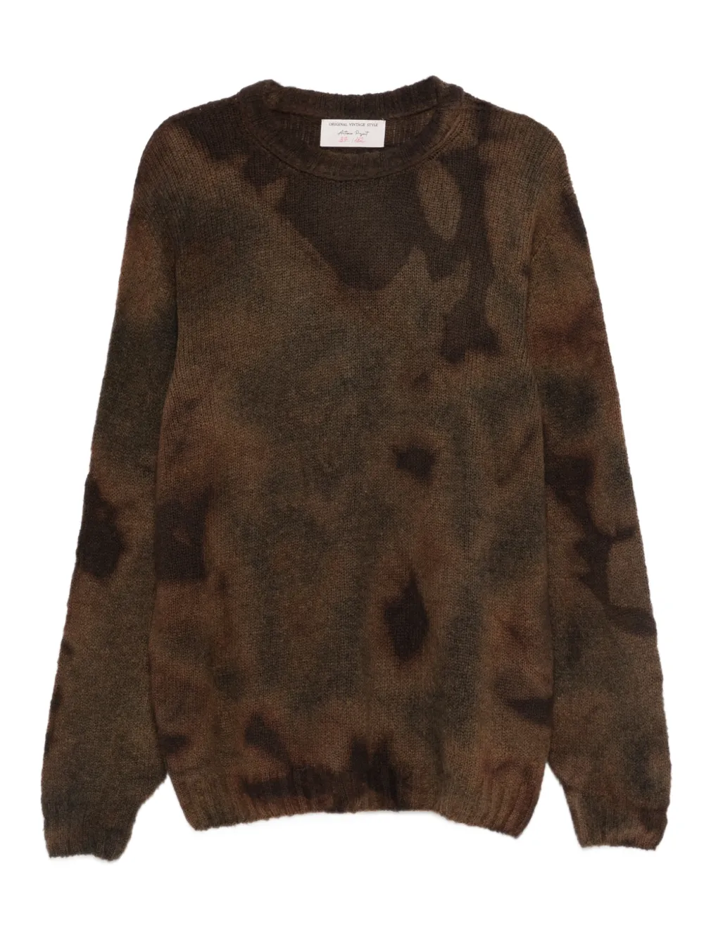 original vintage style Tie-dye crew-neck sweater - Toni neutri