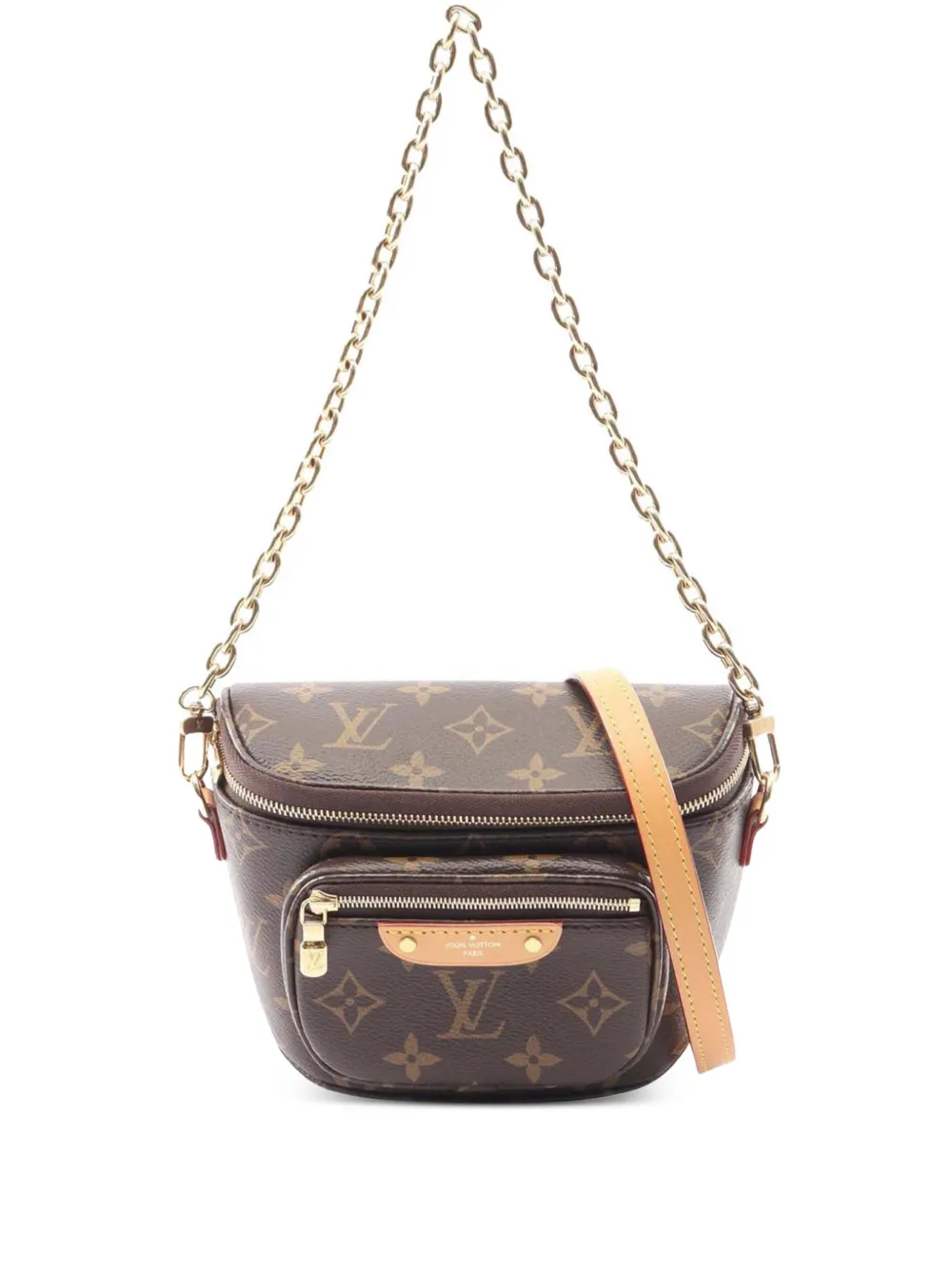 Louis Vuitton Pre-Owned 2021-2025 モノグラム ミニ バムバッグ サッチェルバッグ - ブラウン Louis Vuitton Pre-Owned 2021-2025 モノグラム ミニ バムバッグ サッチェルバッグ - ブラウン