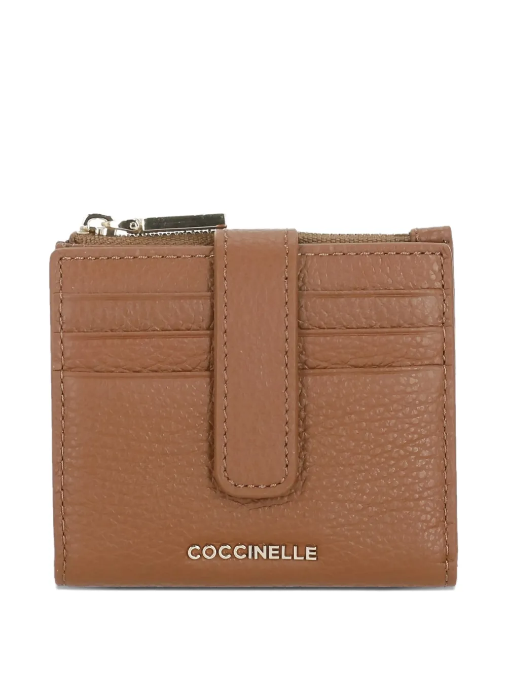 Coccinelle zip-fastening tab wallet - Marrone