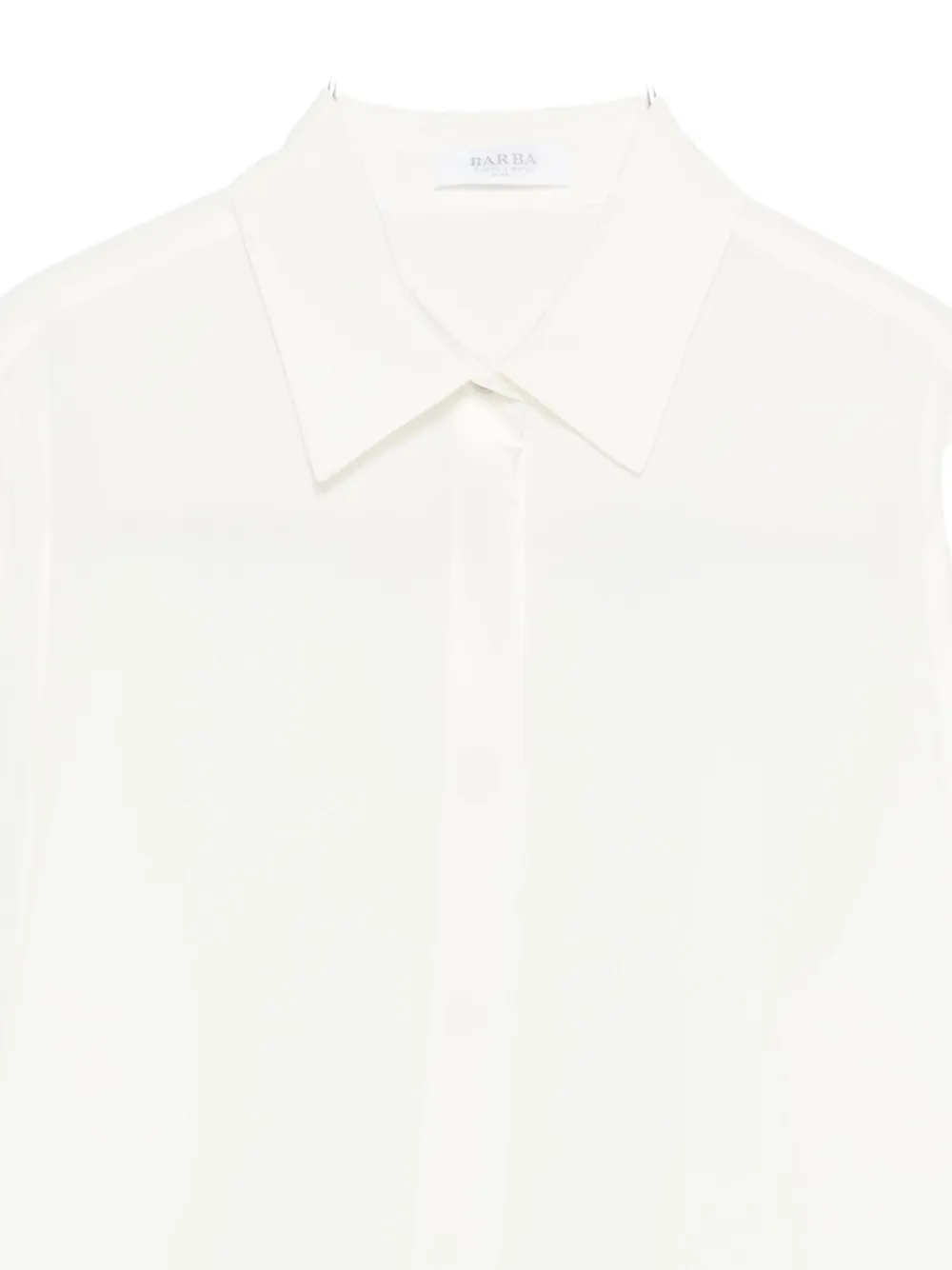 Barba Napoli Collared Shirt In White