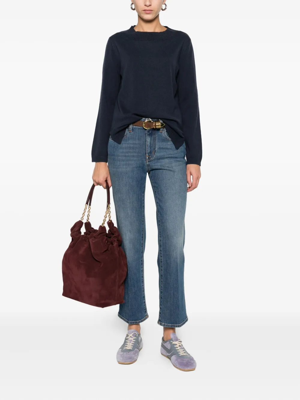 Barba Napoli Crew-neck Sweater In Brown