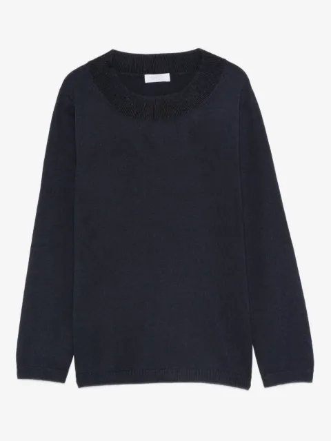 Barba jersey con cuello redondo