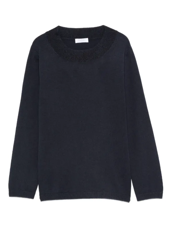 Barba Crew-neck Sweater in Blue