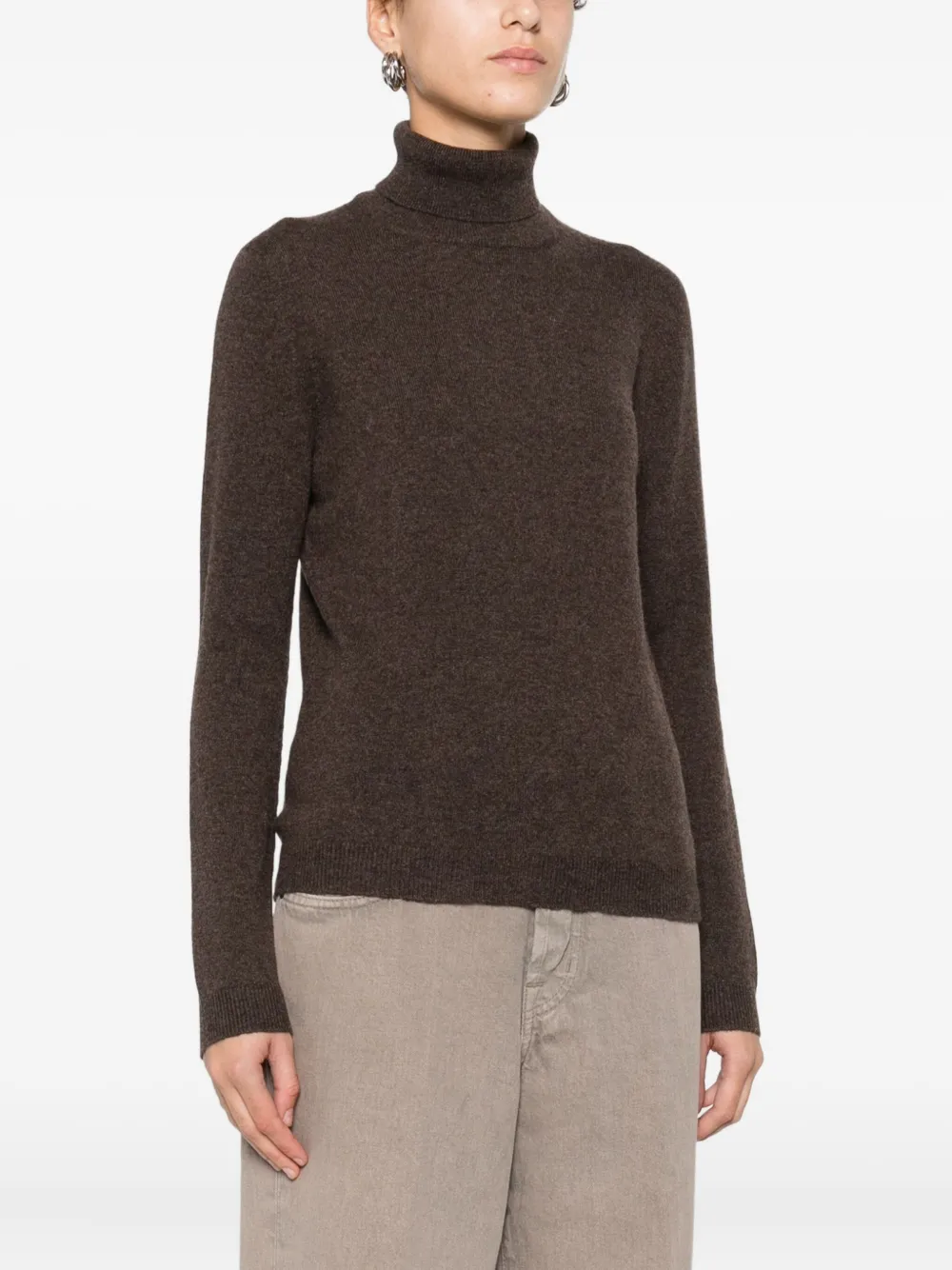Barba Napoli Roll-neck Sweater In Brown