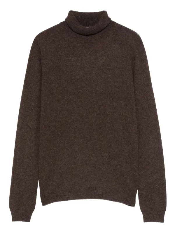 Barba Roll-neck Sweater in Brown