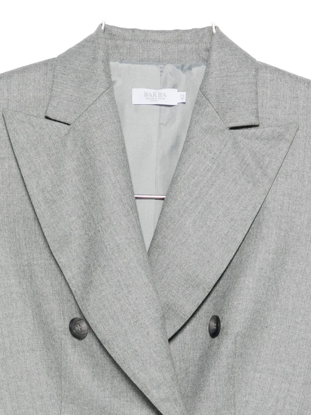 Barba Napoli Double-breasted Blazer In Gray