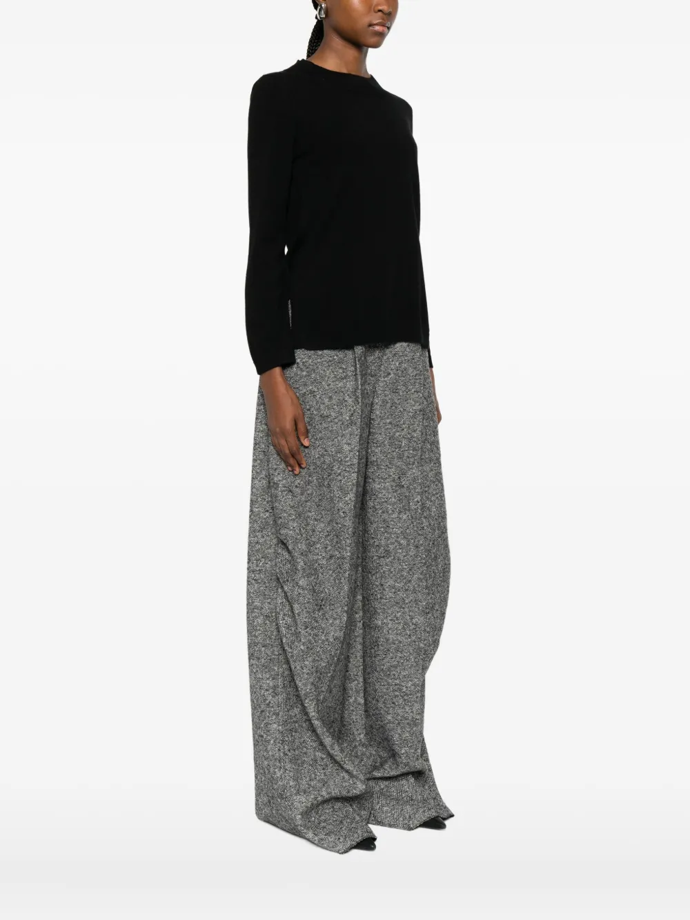 Barba Napoli Round-neck Ribbed-knit Jumper In Black