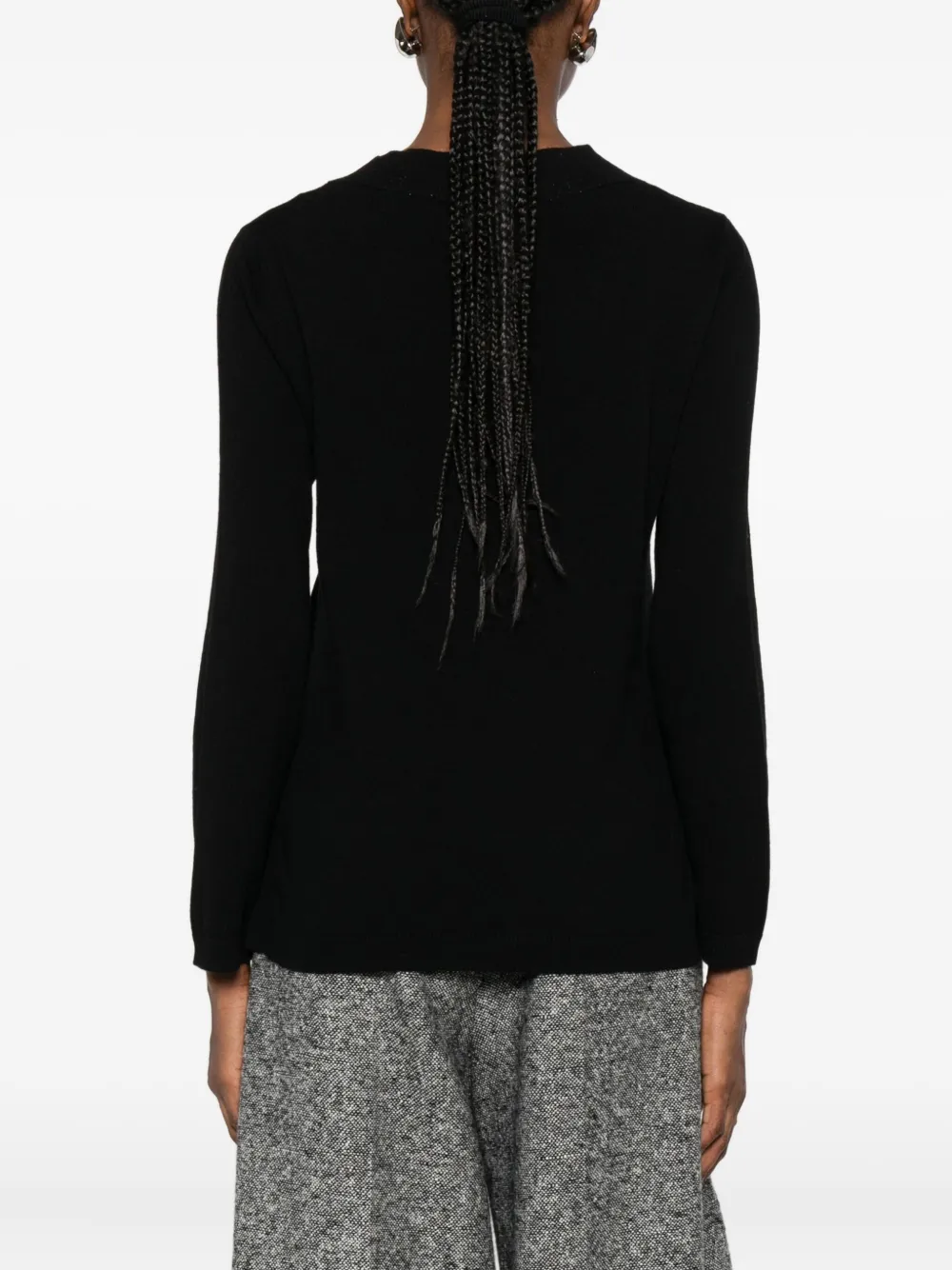 Barba Napoli Round-neck Ribbed-knit Jumper In Black