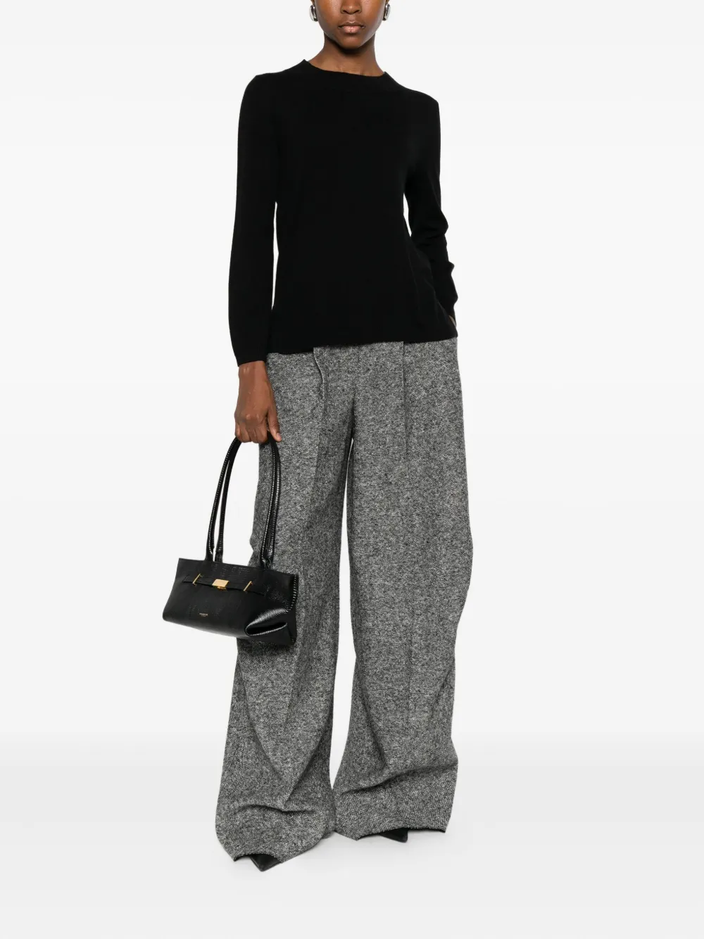 Barba Napoli Round-neck Ribbed-knit Jumper In Black