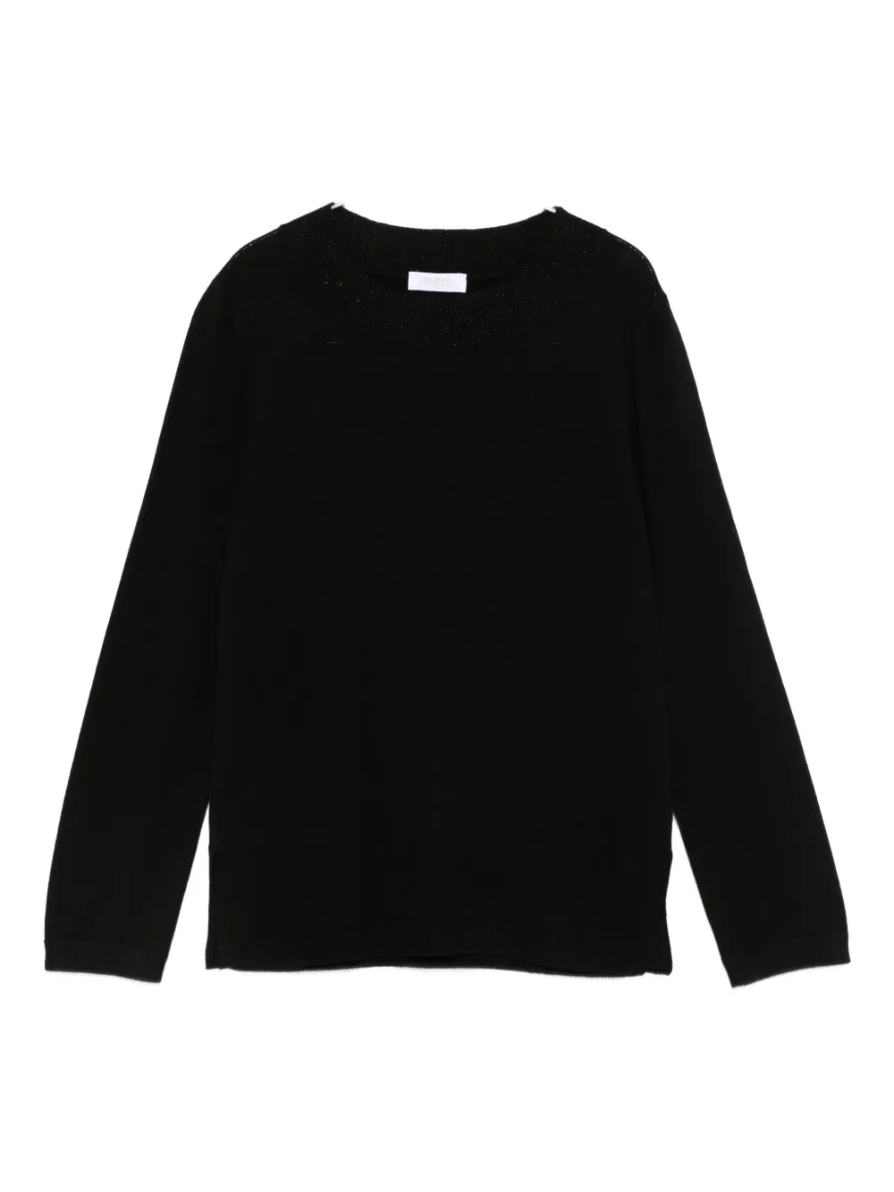 Barba Napoli Round-neck Ribbed-knit Jumper In Black