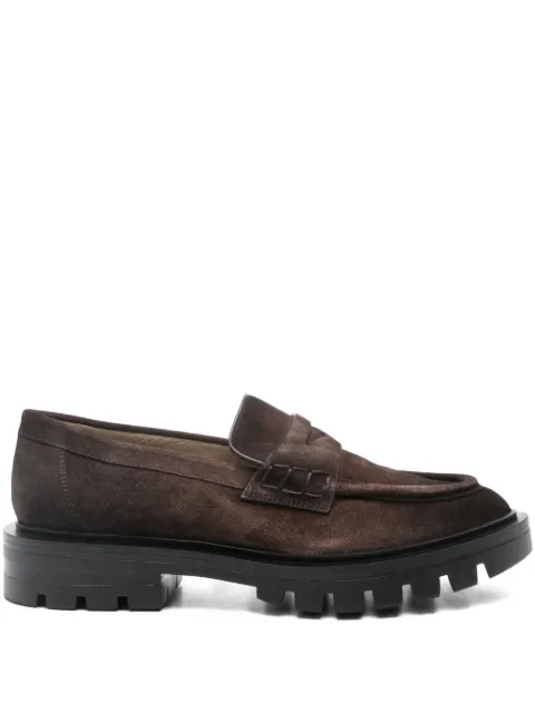 Santoni mocasines penny de gamuza