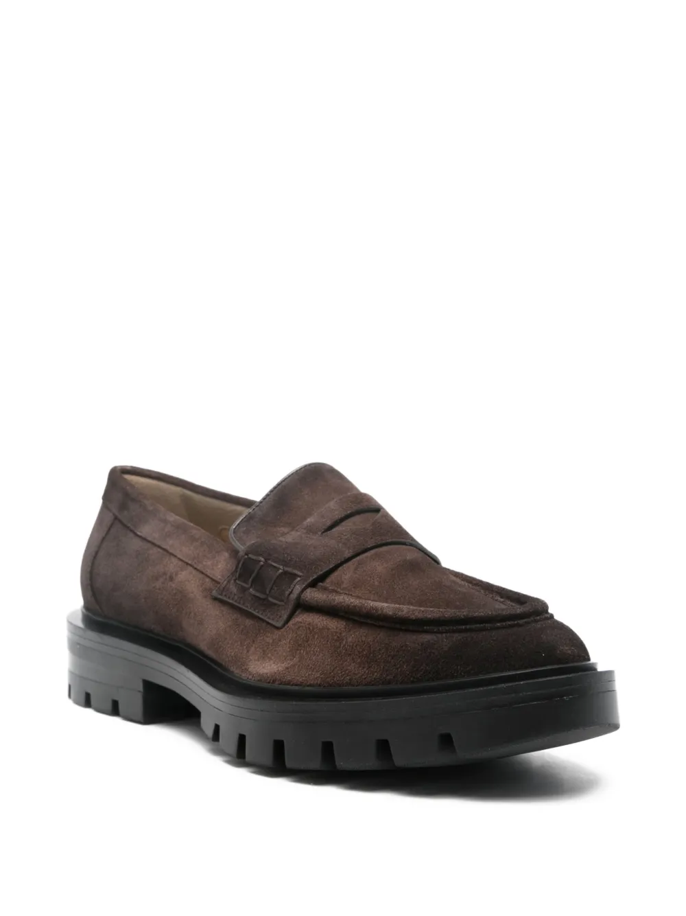 Santoni Suède loafers Bruin
