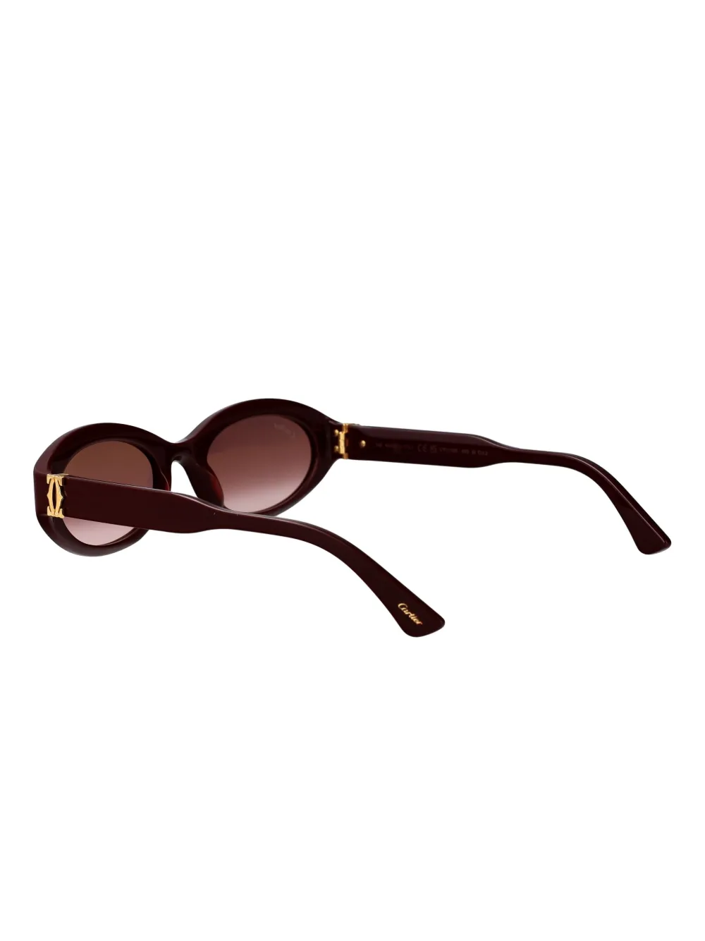 Cartier Eyewear Zonnebril met ovalen montuur Rood