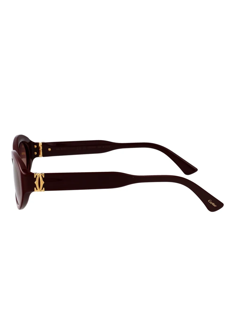Cartier Eyewear Zonnebril met ovalen montuur Rood