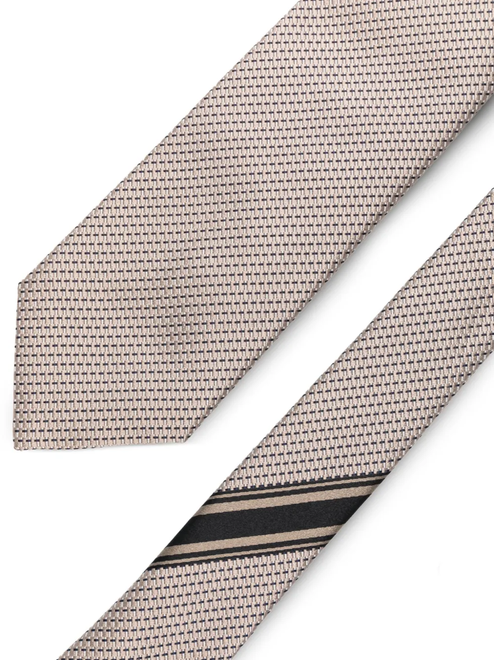 Brioni Zijden stropdas Beige