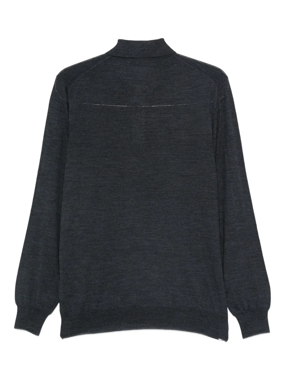 Fedeli Fijngebreid poloshirt - Blauw