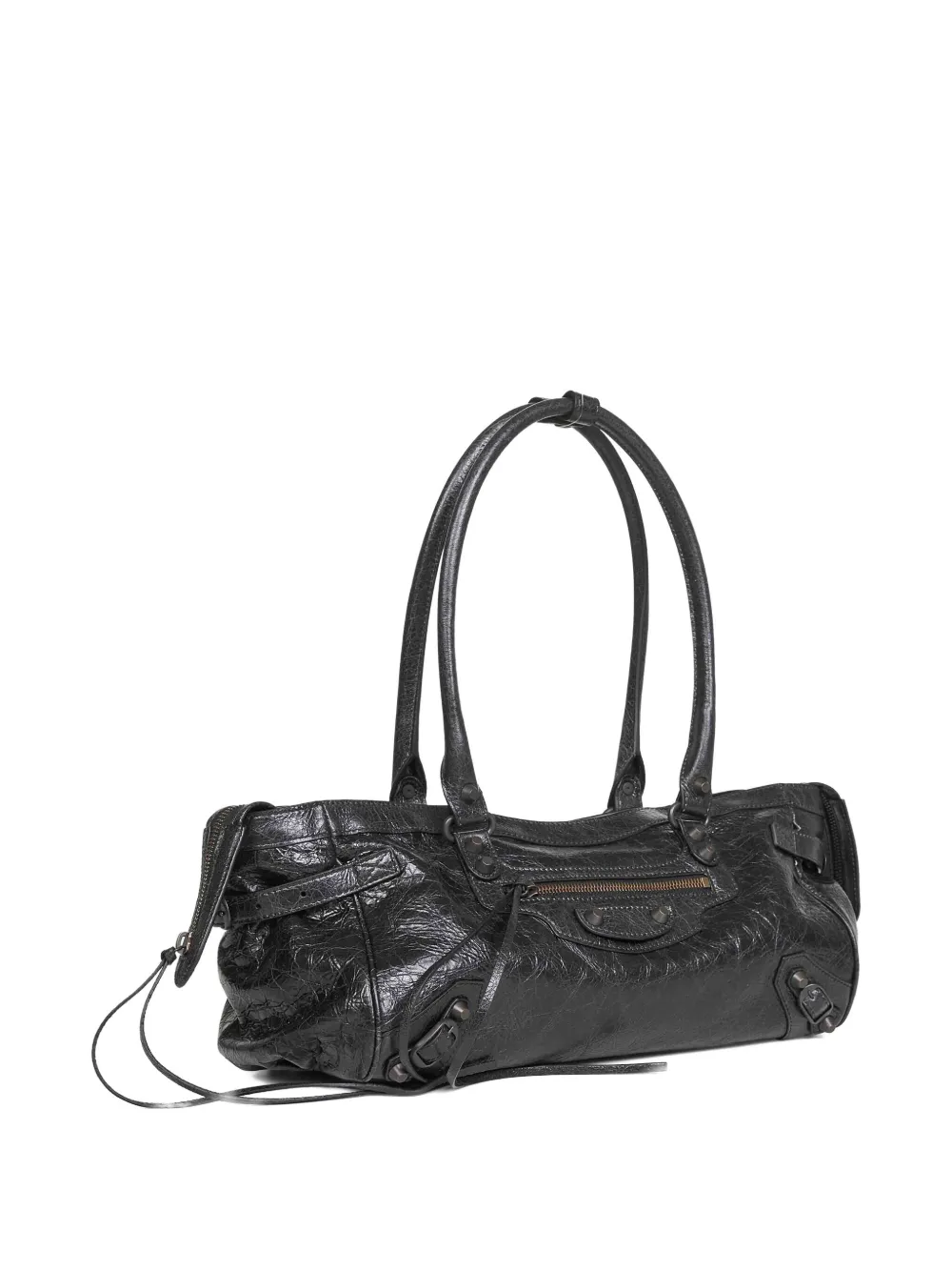 Balenciaga Le City Bag Leather Shoulder Bag In Black