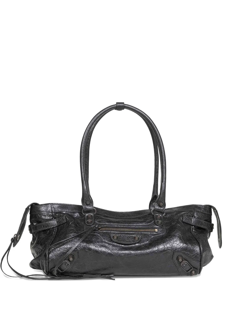Balenciaga Le City Bag Leather Shoulder Bag In Black