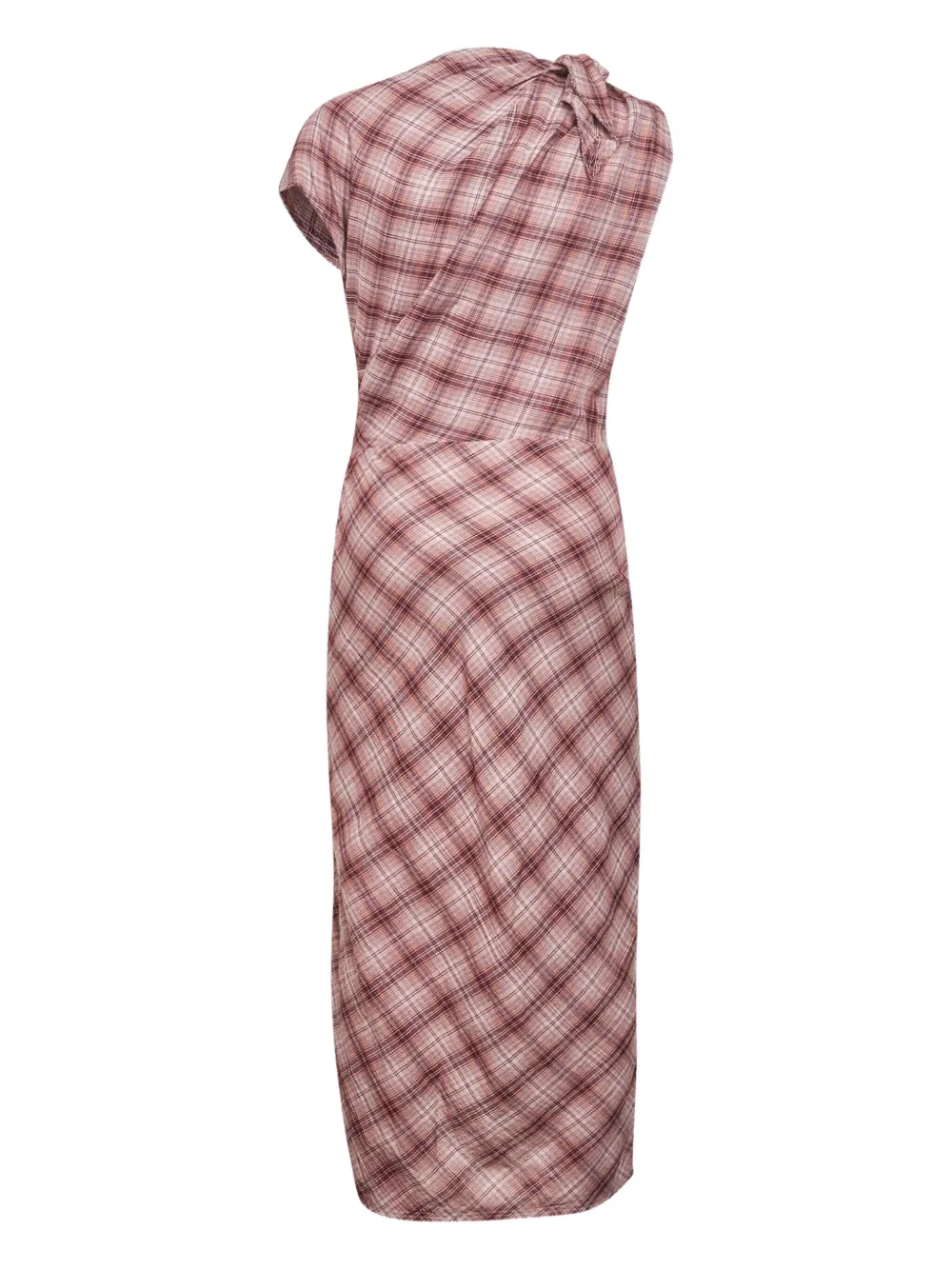 MARANT ÉTOILE asymmetric tied maxi dress - Rood